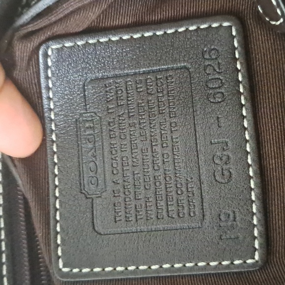 Vintage Coach Signature Mini Cs brown/beige canvas leather hobo soho bag NWOT - Picture 10 of 13